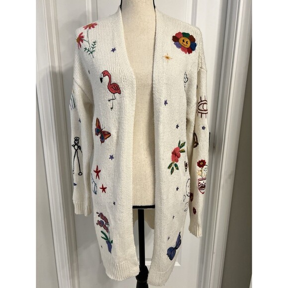 Johnny Was Sabina Long Cardigan Embroidered Size Small EUC - Picture 3 of 11